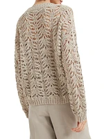 Foliage Lace Sweater Linen and Silk