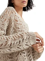 Foliage Lace Sweater Linen and Silk