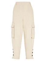 Linen Panama Explorer Cargo Trousers