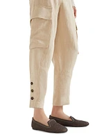 Linen Panama Explorer Cargo Trousers