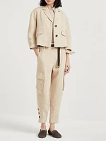 Linen Panama Explorer Cargo Trousers