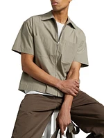 Light Poplin Zip-Front Shirt
