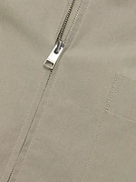Light Poplin Zip-Front Shirt