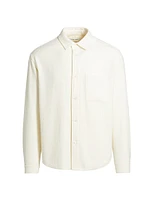 Textured Button-Front Overshirt