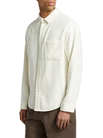 Textured Button-Front Overshirt