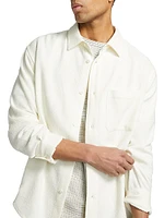 Textured Button-Front Overshirt