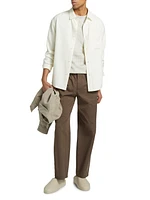 Textured Button-Front Overshirt