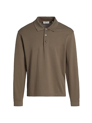 Cotton Piqué Polo Sweater