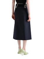 Rush Stitch Skirt with Belt