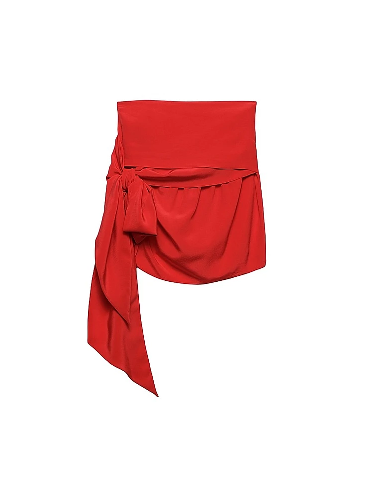 Crepe De Chine Miniskirt