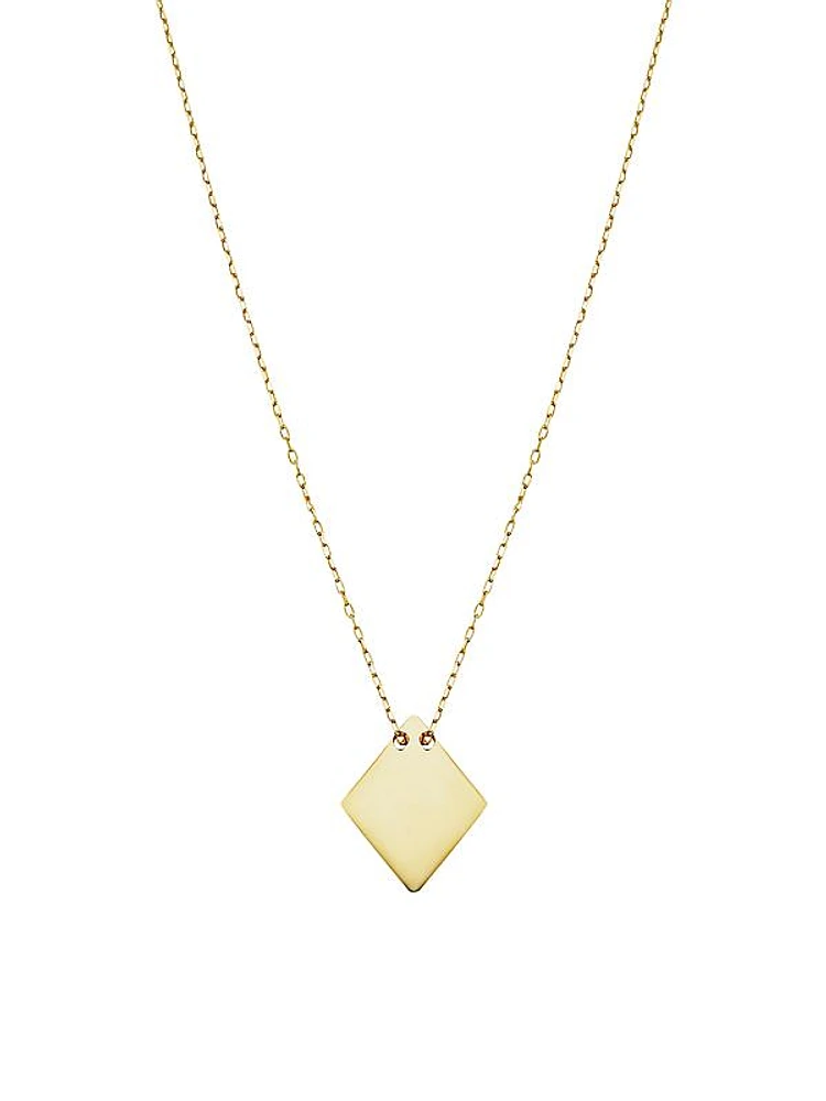 14K Yellow Gold Turin Pendant Choker
