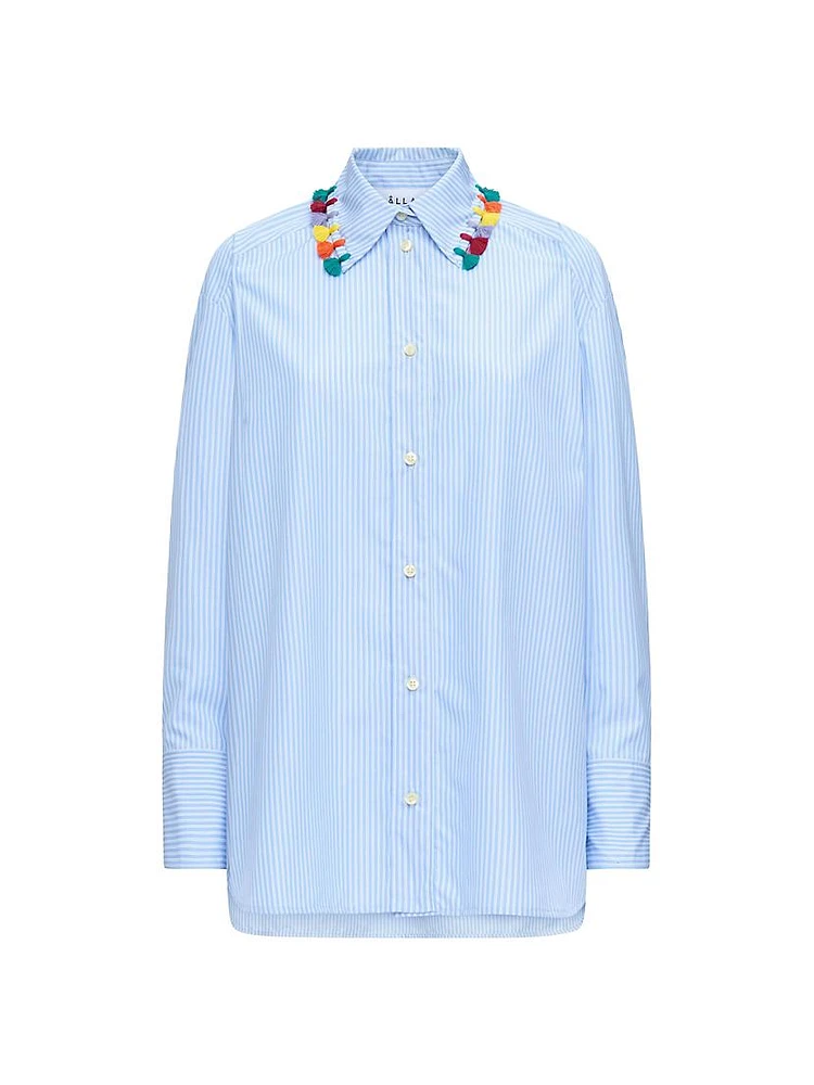 Lyn Tassel Collar Shirt