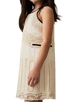 Little Girl's & Lace Sleeveless Dress