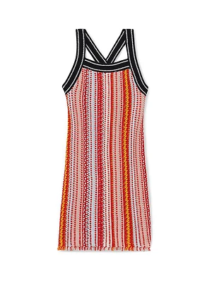 Little Girl's & Striped Crochet Knit Dress