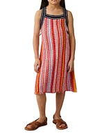 Little Girl's & Striped Crochet Knit Dress