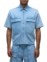 Utility Stretch Denim Shirt