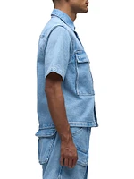 Utility Stretch Denim Shirt