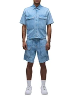 Utility Stretch Denim Shirt