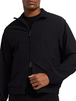 Stretch Nylon Zip-Front Jacket