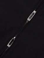 Stretch Nylon Zip-Front Jacket