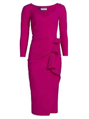 Silvheart Ruffle-Trimmed Midi-Dress