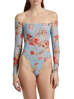 Peonie Stretch Off-the-Shoulder Bodysuit