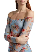 Peonie Stretch Off-the-Shoulder Bodysuit