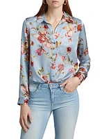 Tyler Floral Silk Blouse