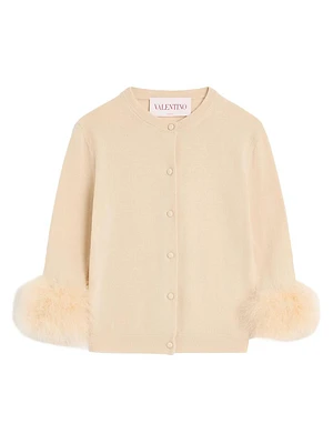 Cardigan with Feathers