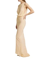 Red Carpet Sequined Mermaid Gown