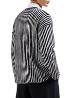 Line Block Crewneck Sweater