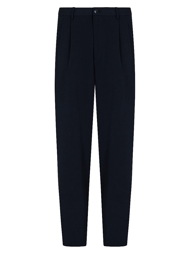 Pleated Virgin Wool Trousers