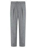 Linen-Wool Twill Trousers