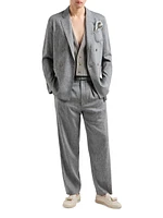 Linen-Wool Twill Trousers