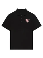 Polo Shirt Knit with Unicorn Embroidery