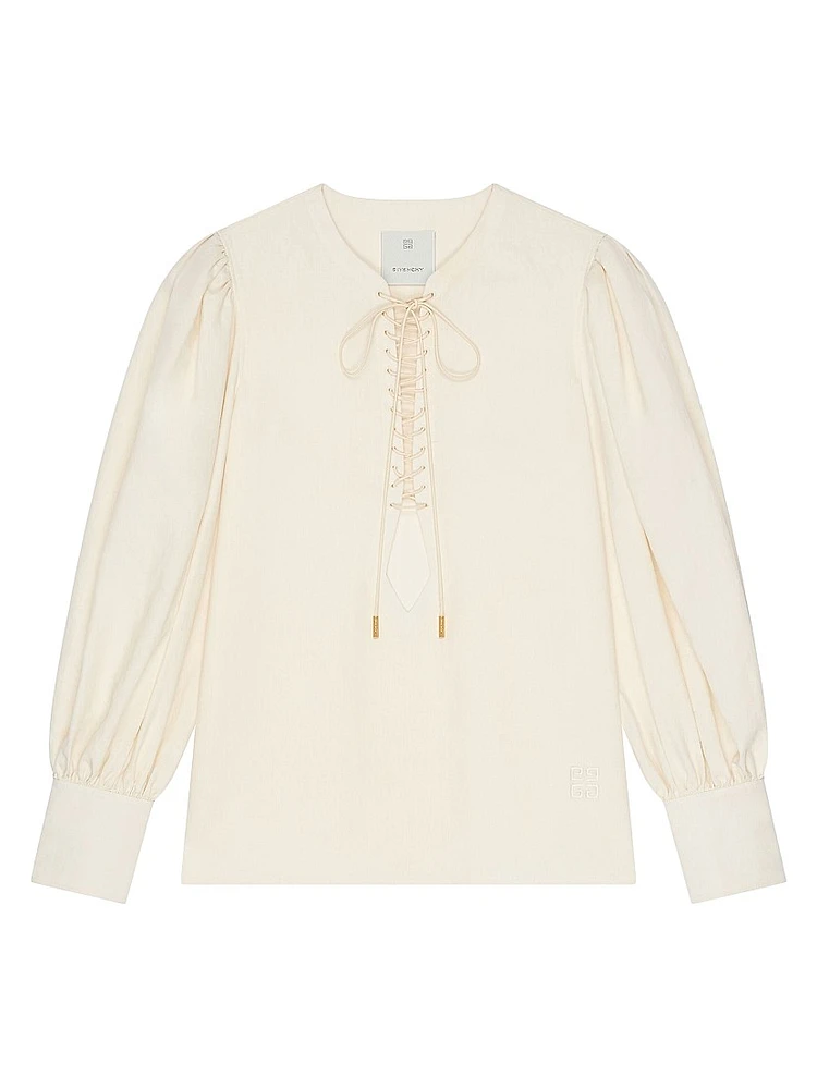 Blouse Linen with Laces