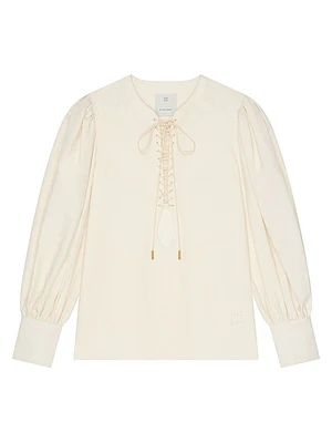 Blouse Linen with Laces