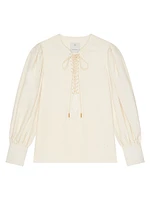 Blouse Linen with Laces