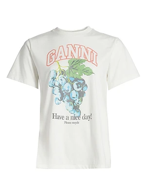 Grapes Logo Cotton T-Shirt