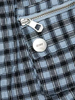 Smocked Check Cotton-Blend Seersucker Minidress
