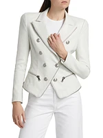 Ottilie Leather Double-Breasted Blazer