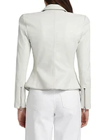 Ottilie Leather Double-Breasted Blazer