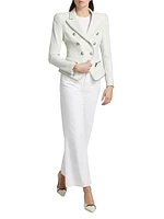 Ottilie Leather Double-Breasted Blazer