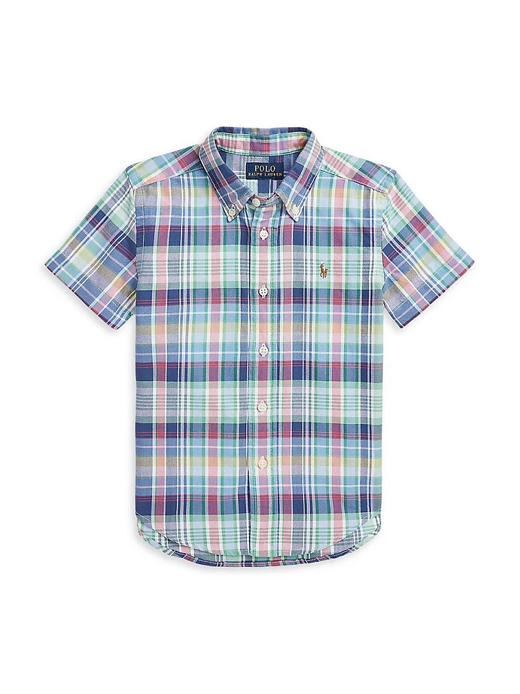 Little Boy's & Plaid Button-Down Shirt