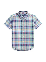Little Boy's & Plaid Button-Down Shirt