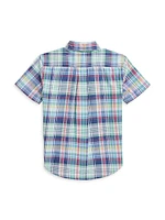 Little Boy's & Plaid Button-Down Shirt