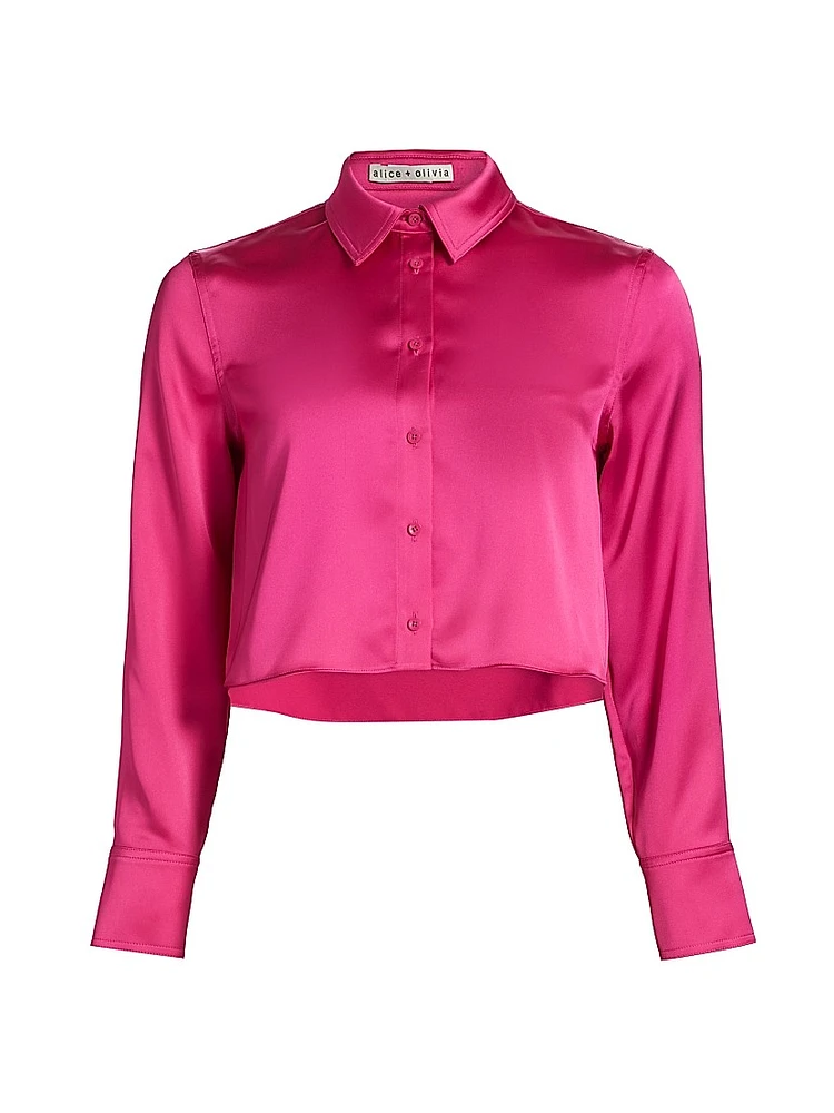 Leon Satin Crop Shirt