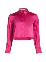 Leon Satin Crop Shirt