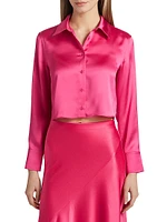 Leon Satin Crop Shirt