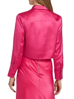 Leon Satin Crop Shirt